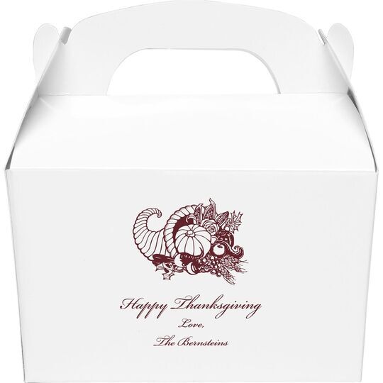 Thanksgiving Horn Gable Favor Boxes